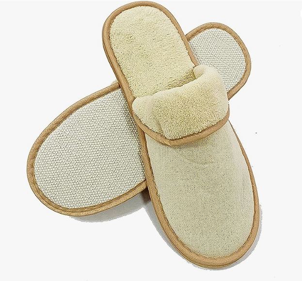 Hotel-Slippers-Beige-Size-4-7-Spa-B&B-Home-1