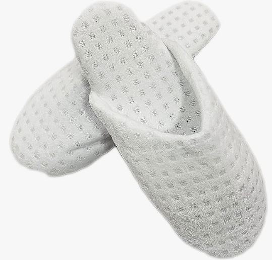 2-A-4-Pairs-Hotel-Home-Soft-Guest-Slippers-B&B-SPA-losed-Toe-Waffle-size-3-5