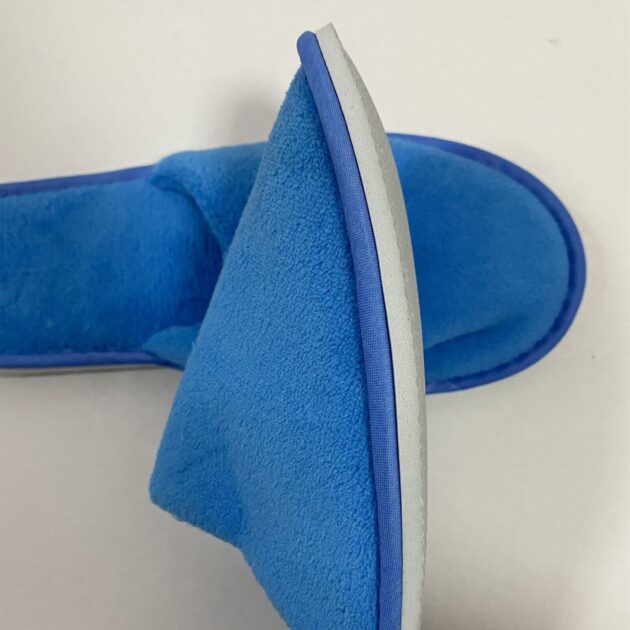2-A&T-4-Pairs-Luxury-Blue-Hotel-B&B-Home-Guest-Slippers-Close-Toe-Unisex-Coral-Fleece